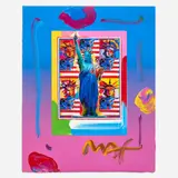 Peter Max, God Bless America, 2005, Mixed media on paper