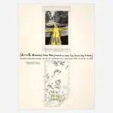 Wrapped Walk Ways / Project for Loose Park, Kansas City, Missouri by Christo & Jeanne-Claude, 1978, Color lithograph on paper, sold Oct 2025