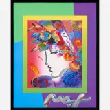 Peter Max, Blushing Beauty on Blends, 2006, Mixed media on paper