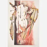 Barbara Mueller, Samothrace Revisited, 1987 3-color, lithograph on paper