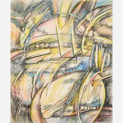 Barbara Mueller, Interior Forces, 1984, Graphite