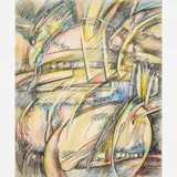 Barbara Mueller, Interior Forces, 1984, Graphite
