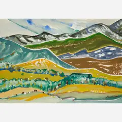 Barbara Mueller, Mountain Reverie, 1994, Gouache on paper