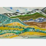 Barbara Mueller, Mountain Reverie, 1994, Gouache on paper