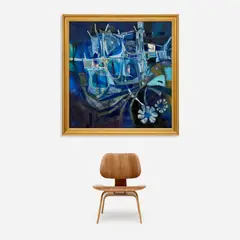 Ralph Costantino, Abstract, 1970, Oil on canvas board