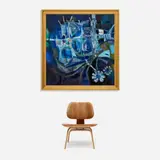 Ralph Costantino, Abstract, 1970, Oil on canvas board