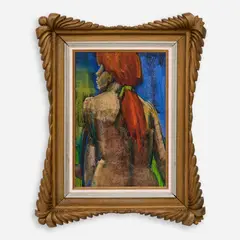 Maurice Man, Seated Nude with Red Hair, Oil