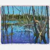 Michael Scott, Drowned Trees with Blue Sky, 1993, Oil on paper