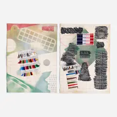 Why I Collect Ice and Black, White and Colors, 1971 Stenciled spray paint by Nick Vaccaro, crayon, sold Mar 2025