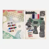 Nick Vaccaro, Why I Collect Ice and Black, White and Colors, 1971 Stenciled spray paint