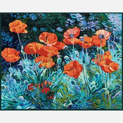 Robert Daughters, Poppies, Serigraph on paper
