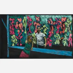 Jane Dickson, Pink Panthers, 1984, Oil