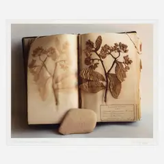 Terry Evans, Flora of Kansas, Green Milkweed, 1886, 1999 Iris print 20" x 24" (sheet), Pencil