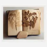 Terry Evans, Flora of Kansas, Green Milkweed, 1886, 1999 Iris print 20" x 24" (sheet), Pencil