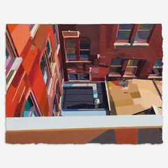 John Ferry, Livestock Exchange #3, 2017, Oil on panel