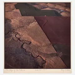 Terry Evans, The Edge of the Prairie, Riley County, Kansas, March 1985 Chromogenic color print 14 3/4" x 14 3/4" (image), Pencil