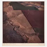 Terry Evans, The Edge of the Prairie, Riley County, Kansas, March 1985 Chromogenic color print 14 3/4" x 14 3/4" (image), Pencil