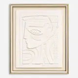 Anthony Quinn, Lady of Crete, 1986 Vellum relief sculpture 29" x 24 1/2, Pencil