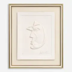 Anthony Quinn, Dream Girl, 1986 Vellum relief sculpture 29" x 24 1/2, Pencil