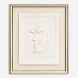 Anthony Quinn, Dream Girl, 1986 Vellum relief sculpture 29" x 24 1/2, Pencil