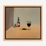 Brian Blackham, Wine, Sauce on Table, 2005, Oil on panel