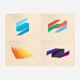 Nick Vaccaro, Four studies for To a Trap, 1969 Paper, collage