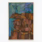 Luella Vaccaro, October's Face, 1959, Oil on canvas