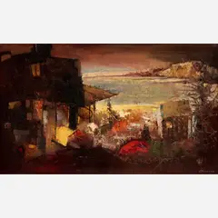 Edmund E. Niemann, At Dusk, 1972, Oil on canvas