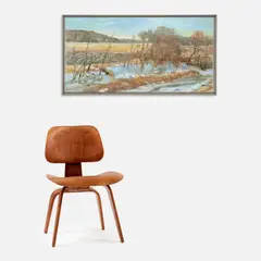 Robert Sudlow, Snow Along the Wakarusa, 1991, Oil on canvas