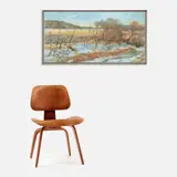 Robert Sudlow, Snow Along the Wakarusa, 1991, Oil on canvas