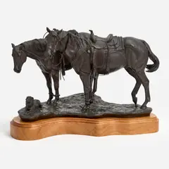 John D. Free, The 1st Team, 1983, Patinated bronze