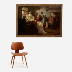 Thomas Raphael Congdon, Dutch Sewing Circle, circa 1900s, Oil on canvas