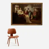 Thomas Raphael Congdon, Dutch Sewing Circle, circa 1900s, Oil on canvas