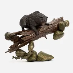 Catch of the Day by Mark Hopkins, 1993, Patinated bronze, sold Nov 2024