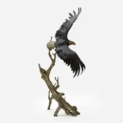 Into the Wind by Mark Hopkins, 1999, Patinated bronze, sold Nov 2024