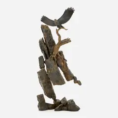 Eagle's Ledge by Mark Hopkins, 1996, Patinated bronze, sold Nov 2024