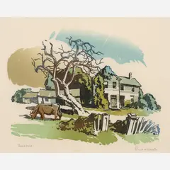 Ernest W. Watson, Woodbine, 1934, Color linocut on paper