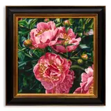 Marlin Rotach, Peonies in Pink, Watercolor on paper