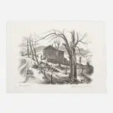 Charles Banks Wilson, Morning Chores, 1983, Lithograph on paper