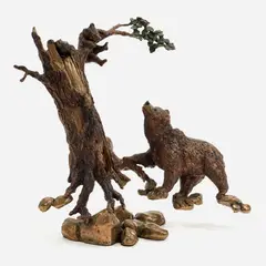 Play Time by Mark Hopkins, 2003, Patinated bronze, sold Nov 2024