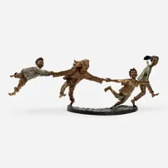 Crack the Whip (Large) by Mark Hopkins, 2000, Patinated bronze, sold Nov 2024