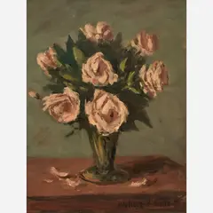 Wallace Herndon Smith, Roses, Oil on canvas