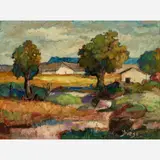 Antonio Diego Voci, Landscape No. 10, circa late 1960s, Oil on canvas