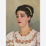 Evgeniy Andreevich Agafonov, Portrait of a woman, Oil on canvas board