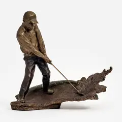 Bunker Shot by Mark Hopkins, 2000, Patinated bronze, sold Nov 2024