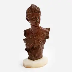 Brigitte by Georges Van der Straeten, 1888, Patinated bronze, sold Nov 2024