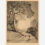 Morris Henry Hobbs, Springtime Michigan, circa 1930s, Etching on paper