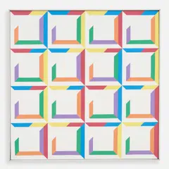 Robert Blackman, Spiraling Squares, 1980, Acrylic on canvas