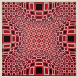 Victor Vasarely, Enigma (Four Red Spheres), 1979, Serigraph on paper