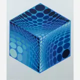 Victor Vasarely, Blue Cube (Tupa), 1972, Serigraph on paper